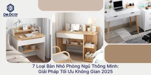 7 Loại Bàn Nhỏ Phòng Ngủ Thông Minh: Giải Pháp Tối Ưu Không Gian 2025