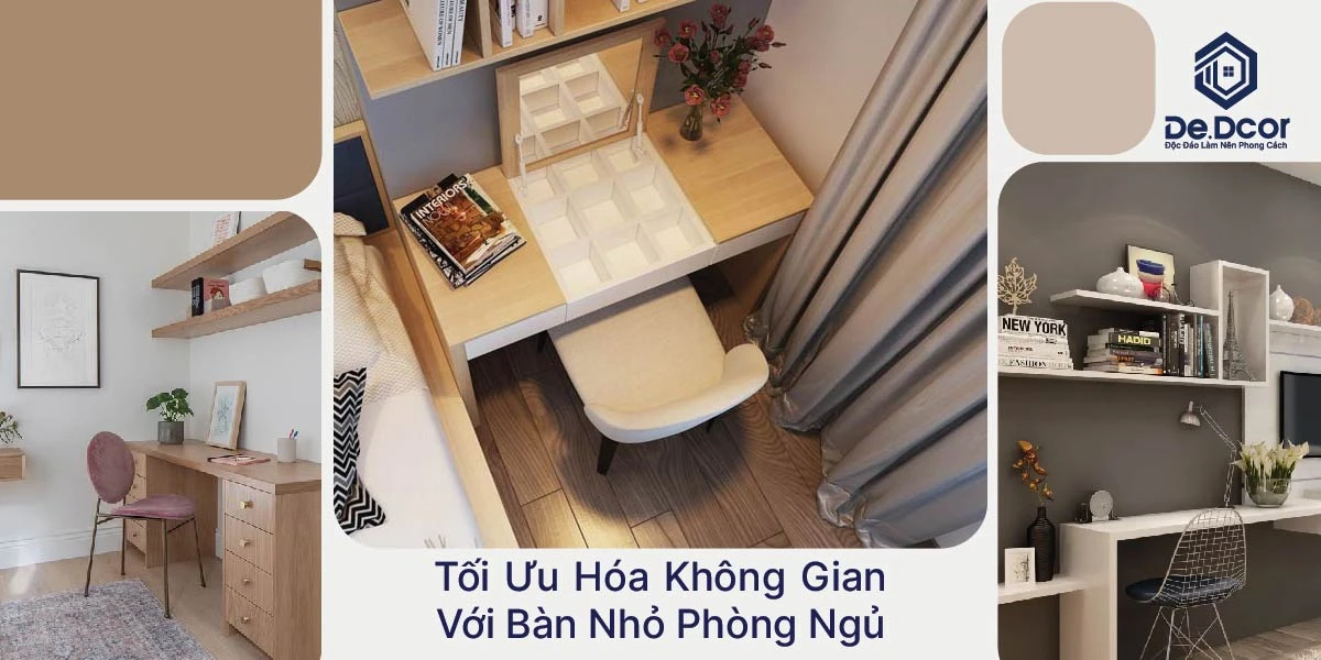 7 Loại Bàn Nhỏ Phòng Ngủ Thông Minh: Giải Pháp Tối Ưu Không Gian 2025