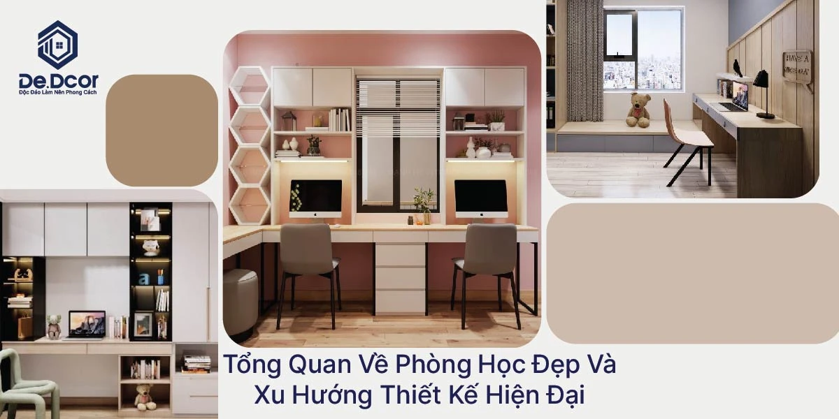 Các Mẫu Phòng Học Đẹp Hiện Đại: Thiết Kế Thông Minh Tối Ưu Không Gian 2025