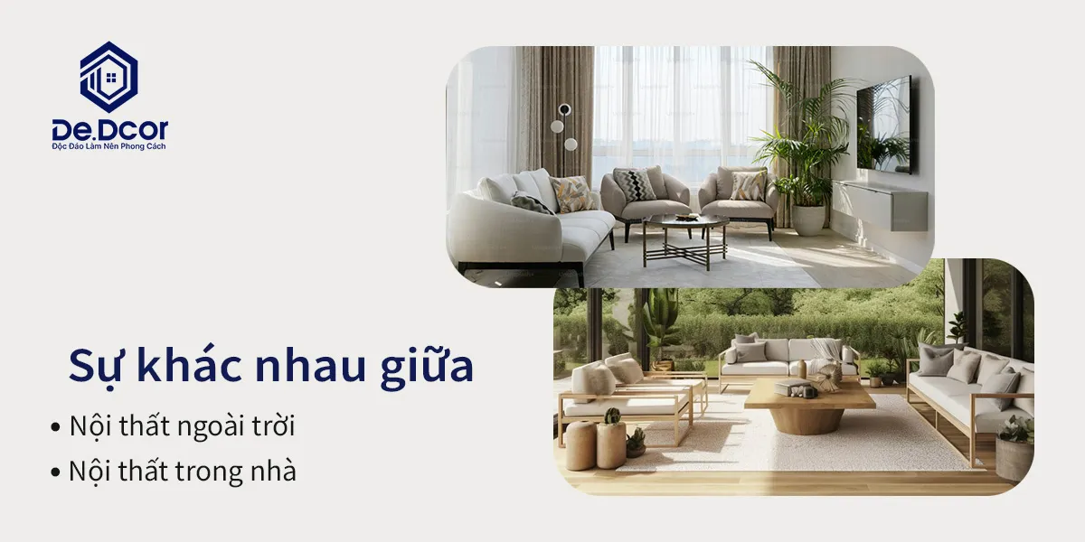 Nội thất trong nhà và nội thất ngoài trời khác nhau như thế nào?