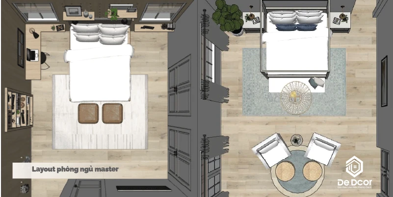Thiết Kế Phòng Ngủ Master 30m2: 10+ Mẫu Đẳng Cấp & Sang Trọng
