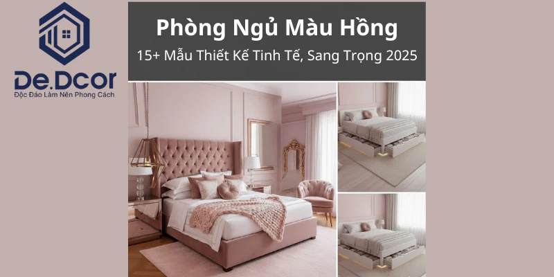 Phòng Ngủ Màu Hồng: 15+ Mẫu Thiết Kế Tinh Tế, Sang Trọng 2025