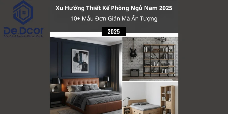 Xu Hướng Thiết Kế Phòng Ngủ Nam 2025 – 10+ Mẫu Đơn Giản Mà Ấn Tượng