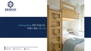 (Mẫu giường liền tủ thông minh giúp tối ưu diện tích phòng ngủ.)