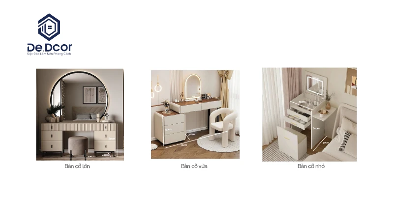 Kích Thước Bàn Trang Điểm Gỗ Chuẩn Đẹp & Tiện Lợi Nhất 2025