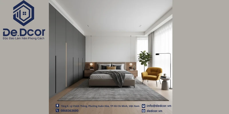 Thiết Kế Phòng Ngủ 25m2: 10+ Mẫu Đẹp Hiện Đại & Tiện Nghi 2025