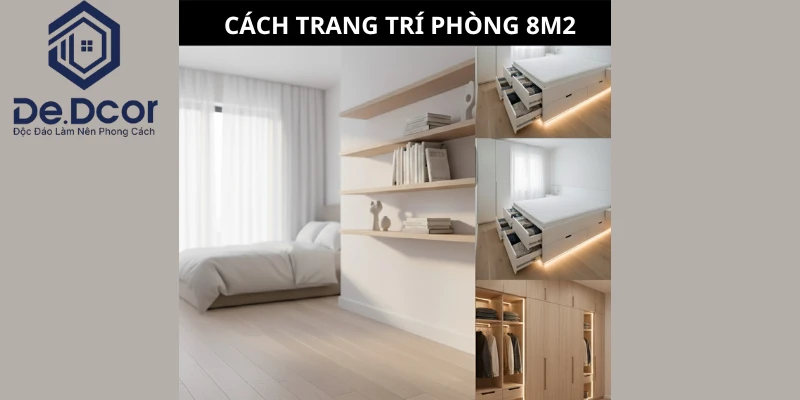 Cách Trang Trí Phòng Ngủ 8m2 Rộng Thoáng Bất Ngờ (Update 2025)