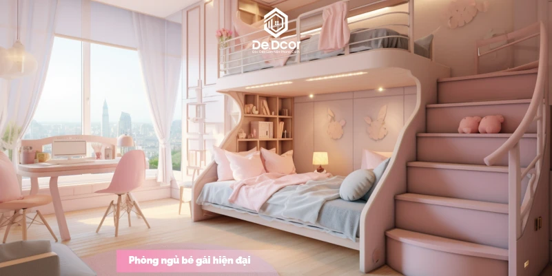 15+ Mẫu Phòng Ngủ Bé Gái Hiện Đại, Dễ Thương & Tinh Tế 2025