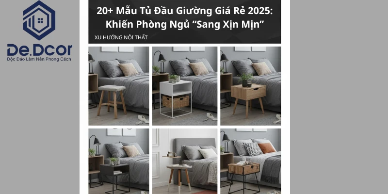 Tủ Đầu Giường Giá Rẻ 2025: 20+ Mẫu Hiện Đại, Mini | Giao Toàn Quốc