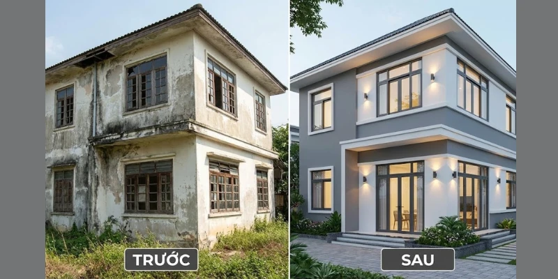 Thiết Kế Ngoại Thất Đẹp: Báo Giá & Xu Hướng “Thay Áo” Cho Ngôi Nhà 2025