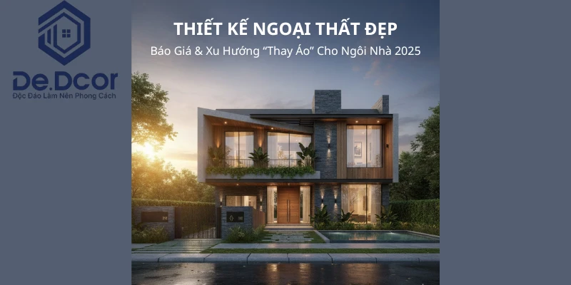 Thiết Kế Ngoại Thất Đẹp: Báo Giá & Xu Hướng “Thay Áo” Cho Ngôi Nhà 2025