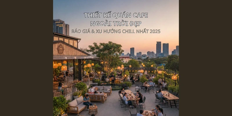Thiết Kế Quán Cafe Ngoài Trời Đẹp: Xu Hướng Chill Nhất 2025