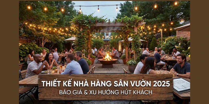 Thiết Kế Nhà Hàng Sân Vườn Đẹp: Báo Giá & Xu Hướng “Hút Khách” 2025