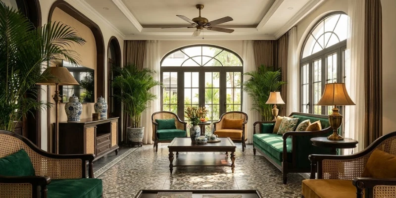 5+ Mẫu Thiết kế Homestay phong cách Indochine: Bản giao hưởng Hoài cổ & Sang trọng 2026 1 5+ Mẫu Thiết kế Homestay phong cách Indochine: Bản giao hưởng Hoài cổ & Sang trọng 2026