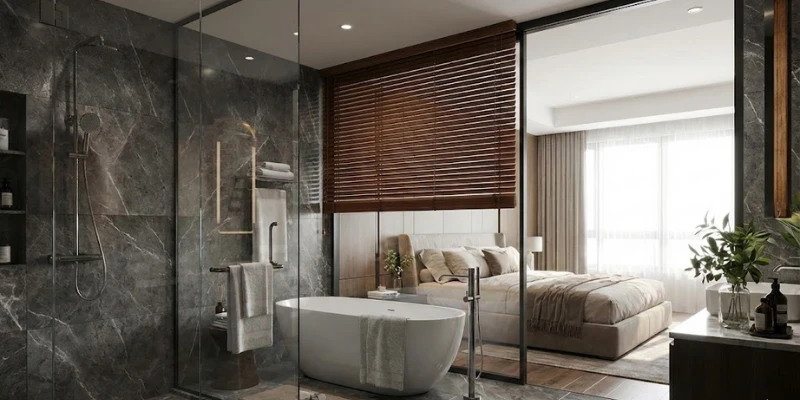 Thiết kế nhà vệ sinh Homestay 2026: Nên làm Open Bath hay Kín đáo an toàn? 2 Thiết kế nhà vệ sinh Homestay 2026: Nên làm Open Bath hay Kín đáo an toàn?