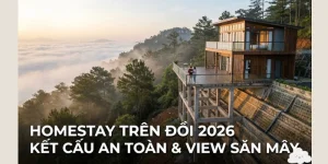 Thiết kế Homestay trên đồi: Kết cấu an toàn chống sạt lở & View săn mây 2026