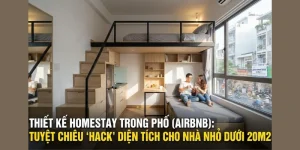 Thiết kế Homestay trong phố (Airbnb): Tuyệt chiêu “Hack” diện tích cho nhà nhỏ dưới 20m2