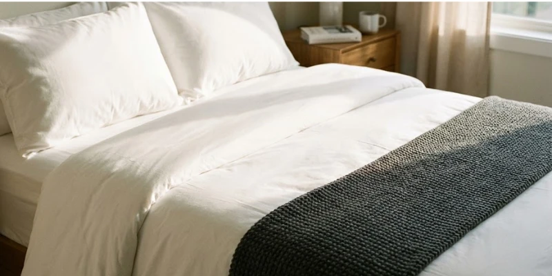 Bí mật chọn Chăn ga gối đệm cho Homestay: Tại sao vải Cotton T300 là “Chân ái”?