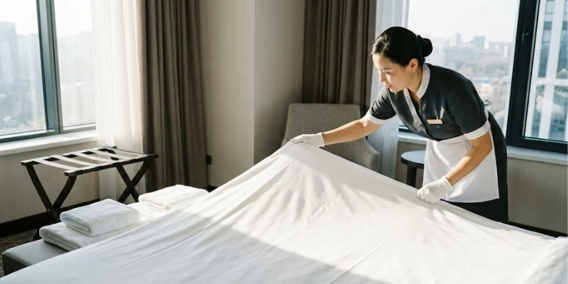 Bí mật chọn Chăn ga gối đệm cho Homestay: Tại sao vải Cotton T300 là “Chân ái”?