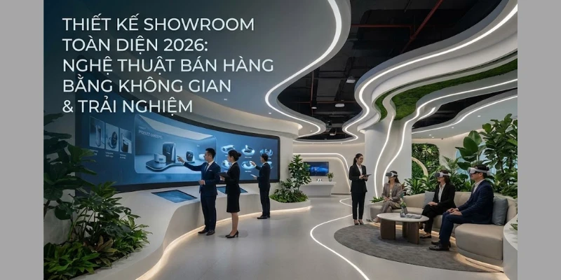 Thiết kế Showroom Toàn diện 2026: Nghệ thuật Bán hàng bằng Không gian & Trải nghiệm