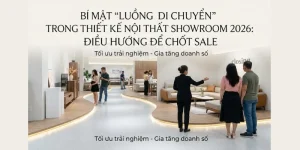 Bí mật “Luồng di chuyển” trong Thiết kế nội thất Showroom 2026: Điều hướng để chốt sale