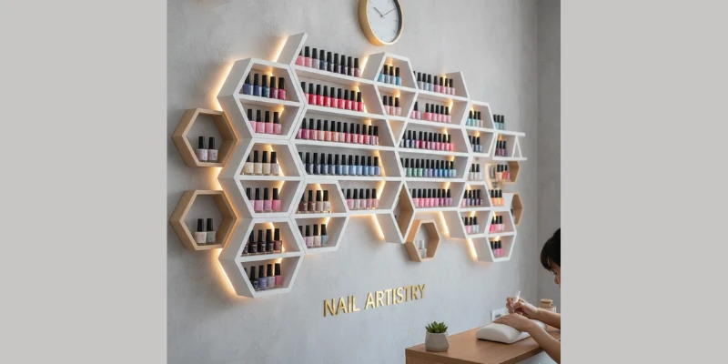 Kinh nghiệm thiết kế tiệm Nail hút khách 2026 : Bố trí ghế, Hút mùi & Ánh sáng chuẩn