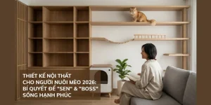 Thiết kế nội thất cho người nuôi Mèo 2026: Bí quyết để “Sen” & “Boss” sống hạnh phúc