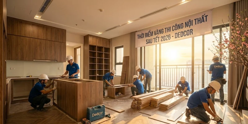 Tại sao Thi công nội thất sau Tết là “Thời điểm vàng” 2026?