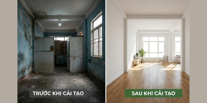 Cải tạo nhà tập thể cũ nát thành Homestay “Cực Chill” 2026: Lột xác không gian tiết kiệm