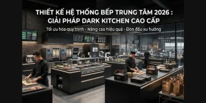 Thiết Kế Hệ Thống Bếp Trung Tâm 2026 : Giải Pháp Dark Kitchen Cao Cấp