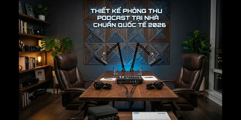 Thiết Kế Phòng Thu Podcast Tại Nhà Chuẩn Quốc Tế 2026