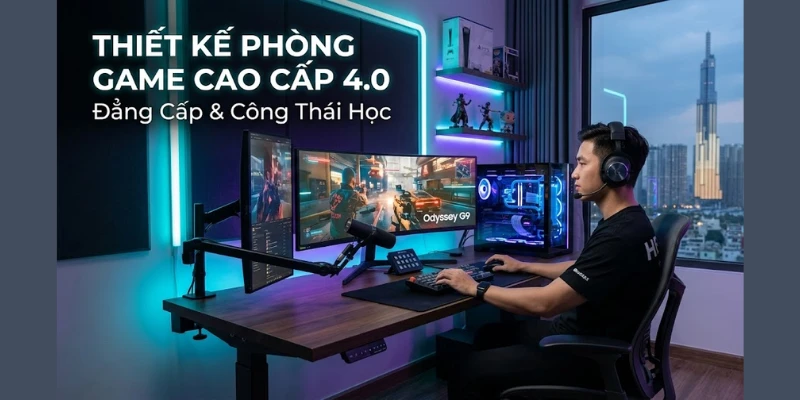 Thiết Kế Phòng Game Cao Cấp 4.0: Đẳng Cấp & Công Thái Học