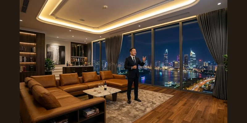 Thiết Kế Smart Penthouse 2026: Nội Thất Cao Cấp Giao Thoa AI