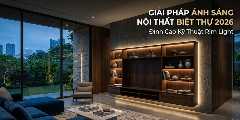 Giải Pháp Ánh Sáng Nội Thất Biệt Thự 2026: Đỉnh Cao Kỹ Thuật Rim Light