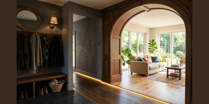 Thiết Kế Tiền Sảnh Biệt Thự Hiện Đại: Mudroom 2.0 Khử Khuẩn Đỉnh Cao