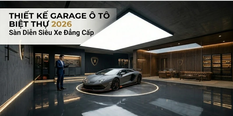 Thiết Kế Garage Ô Tô Biệt Thự 2026: Sàn Diễn Siêu Xe Đẳng Cấp