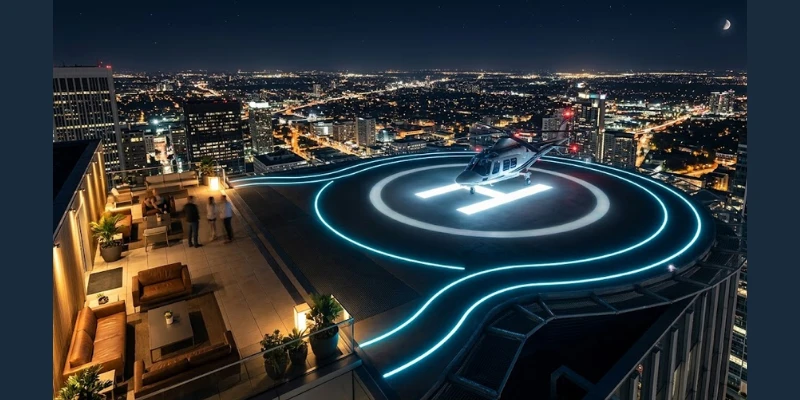 Thiết Kế Lounge Sân Thượng Cao Cấp: “Helipad Lounge” Đỉnh Cao
