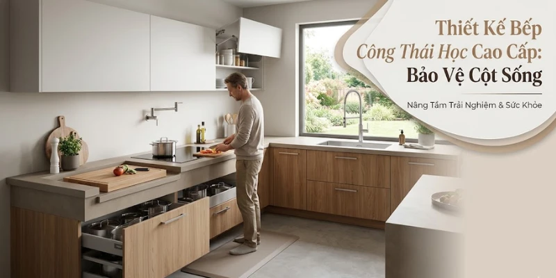 Thiết Kế Bếp Công Thái Học Cao Cấp: Bảo Vệ Cột Sống