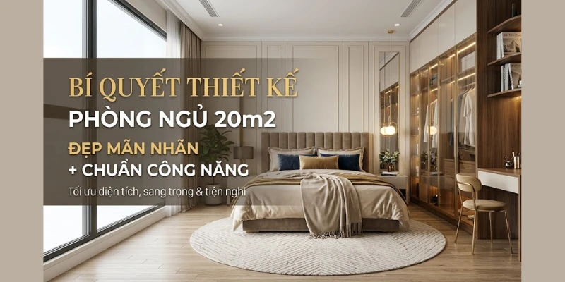 Bí Quyết Thiết Kế Phòng Ngủ 20m2 Đẹp Mãn Nhãn, Chuẩn Công Năng