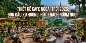 Thiết Kế Cafe Ngoài Trời 2026: Đón Đầu Xu Hướng, Hút Khách Nườm Nượp