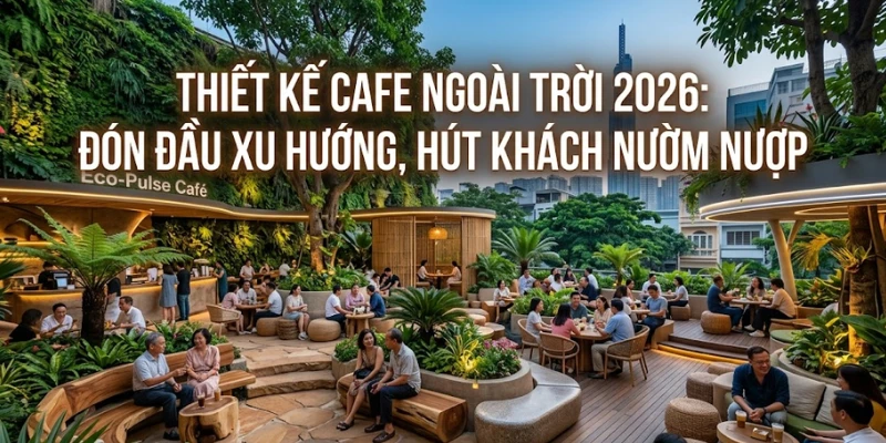 Thiết Kế Cafe Ngoài Trời 2026: Đón Đầu Xu Hướng, Hút Khách Nườm Nượp
