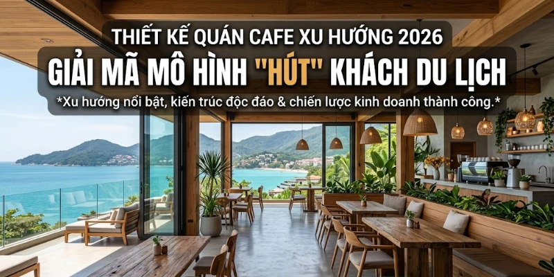Thiết Kế Quán Cafe Xu Hướng 2026: Giải Mã Mô Hình "Hút" Khách Du Lịch
