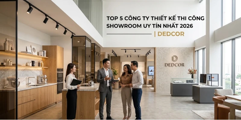 Top 5 Công Ty Thiết Kế Thi Công Showroom Uy Tín Nhất 2026