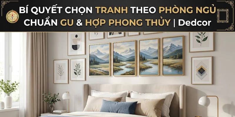 Bí Quyết Chọn Tranh Theo Phòng Ngủ Chuẩn Gu & Hợp Phong Thủy