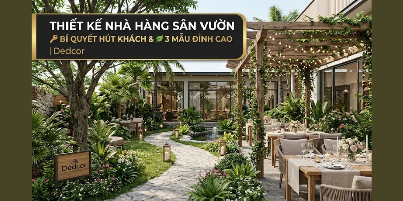Thiết Kế Nhà Hàng Sân Vườn: Bí Quyết Hút Khách & 3 Mẫu Đỉnh Cao