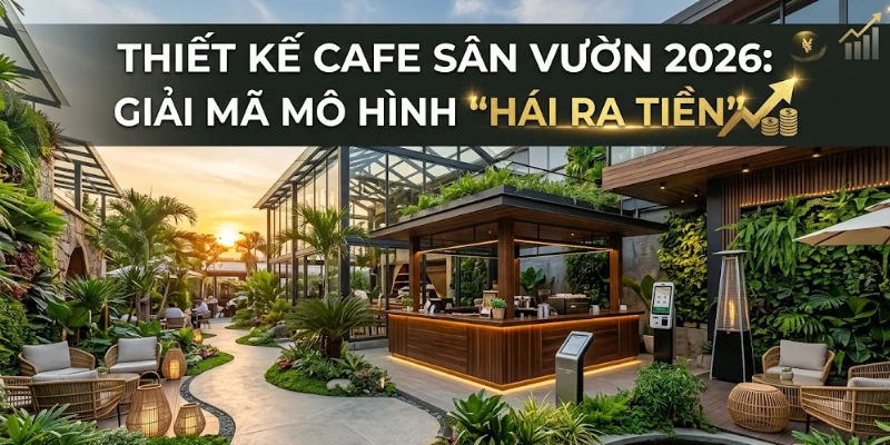Thiết Kế Cafe Sân Vườn 2026: Giải Mã Mô Hình "Hái Ra Tiền"