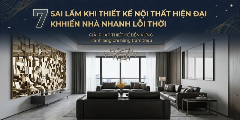 7 Sai Lầm Khi Thiết Kế Nội Thất Hiện Đại Khiến Nhà Nhanh Lỗi Thời