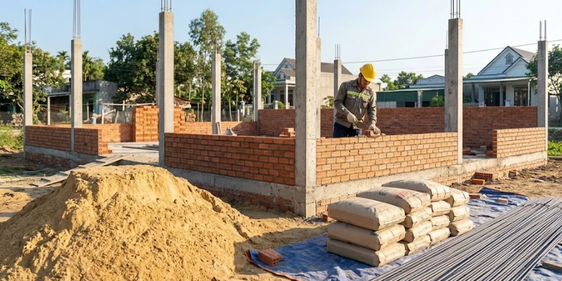 Giải Bài Toán Xây Nhà Cấp 4 Trọn Gói 200 Triệu: Tối Ưu Vật Liệu