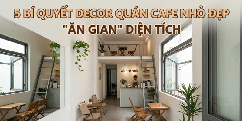 5 Bí Quyết Decor Quán Cafe Nhỏ Đẹp "Ăn Gian" Diện Tích