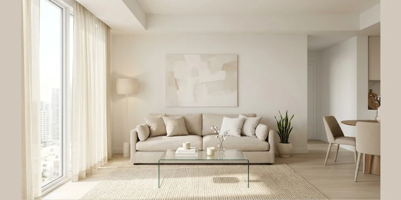 Bí Quyết Phối Màu Đơn Sắc & Ánh Sáng: Decor Căn Hộ Nhỏ Đẹp